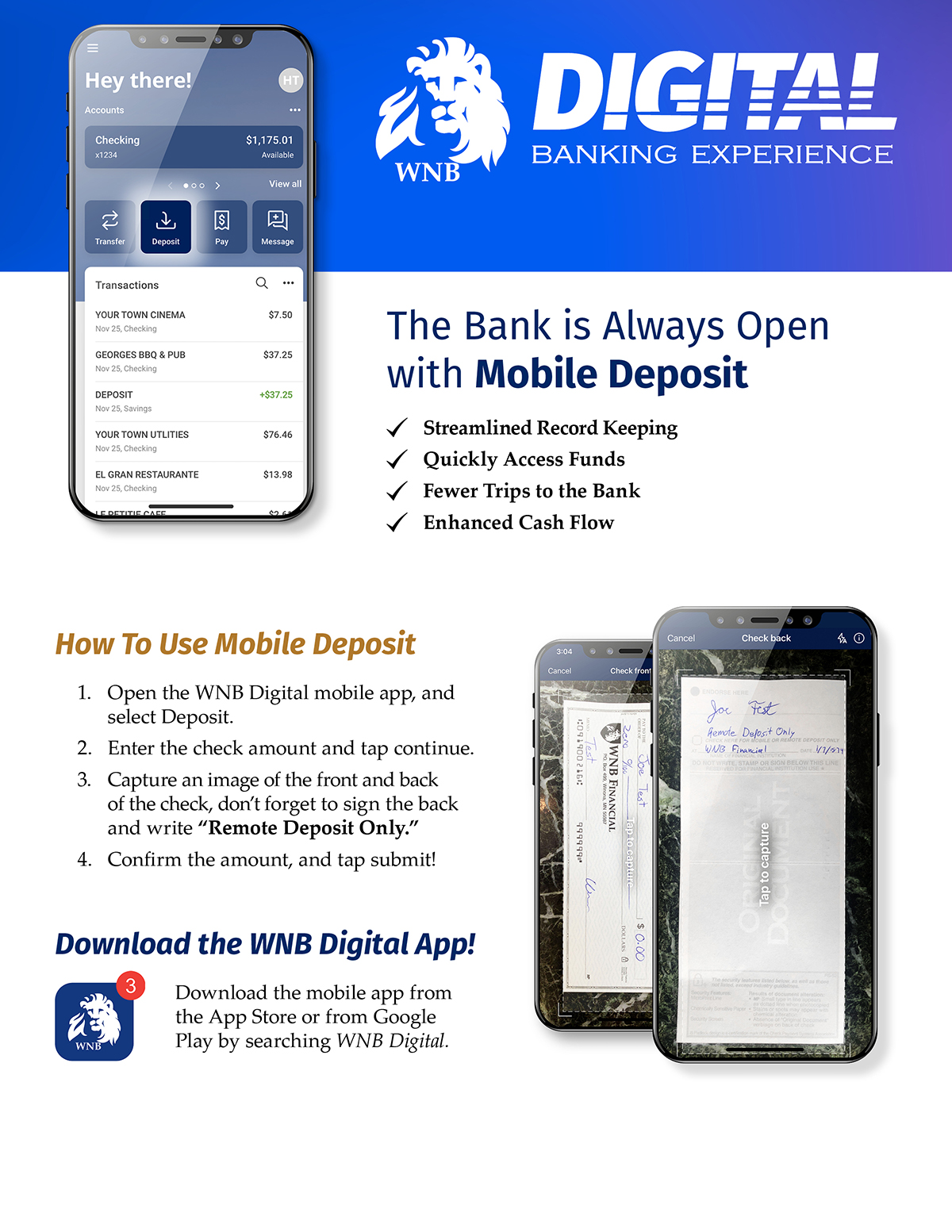 Bank Anywhere with our Easy & Secure Mobile App